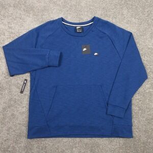 Nike Sweater Mens 2XL Blue Sportswear Optic Crewneck Sweatshirt Pullover NEW